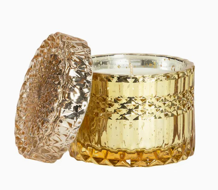 Aqua De Soi Gilded Cinnamon Petite Shimmer Candle 8oz (Gold)