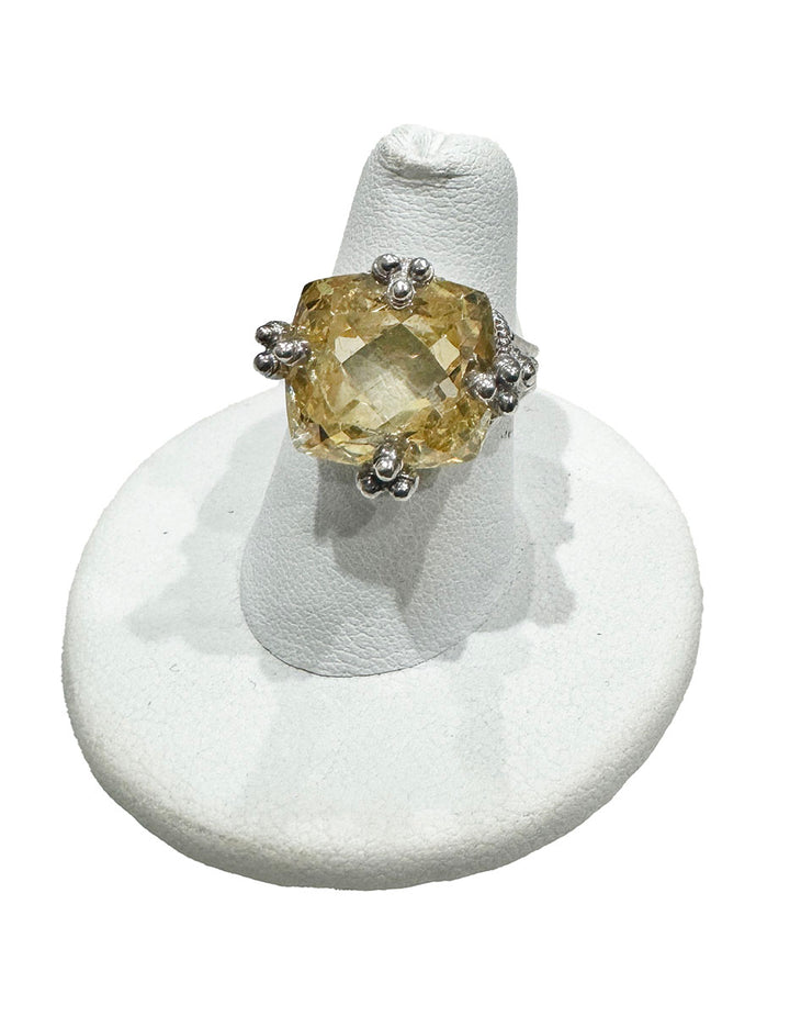 18ct Canary Citrine Ring - Size 6.5