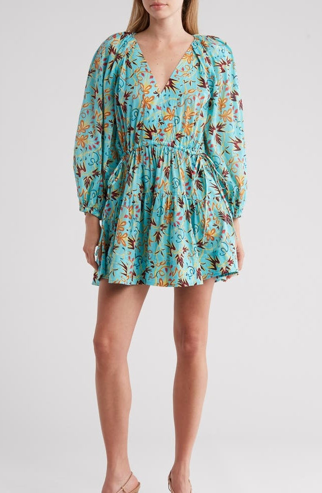 Sally Printed Cinch-Tie Dress - Size 4