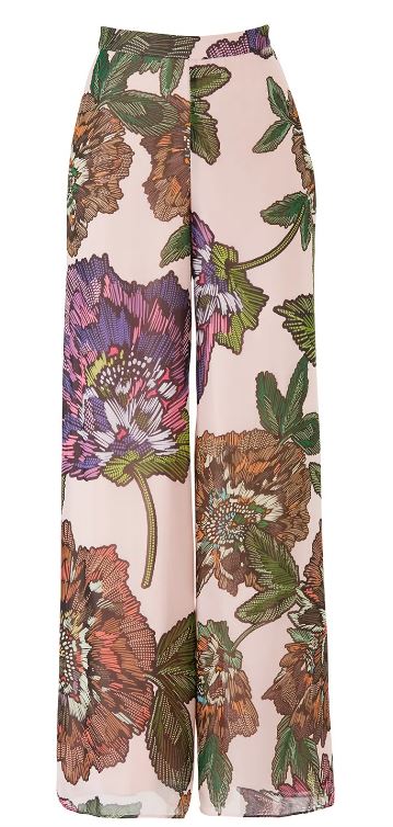 Floral Printed Wide Leg Pants