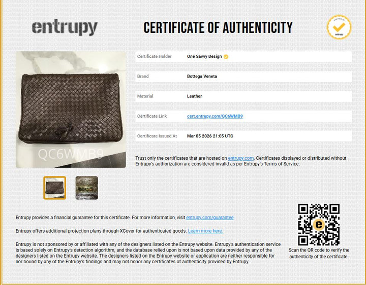 Vintage Intrecciato Leather Tassel Clutch Bag