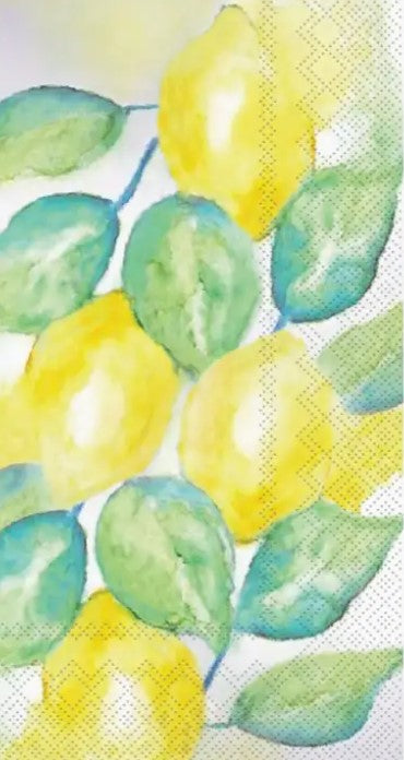 IHR Watercolor Lemons Paper Guest Towels
