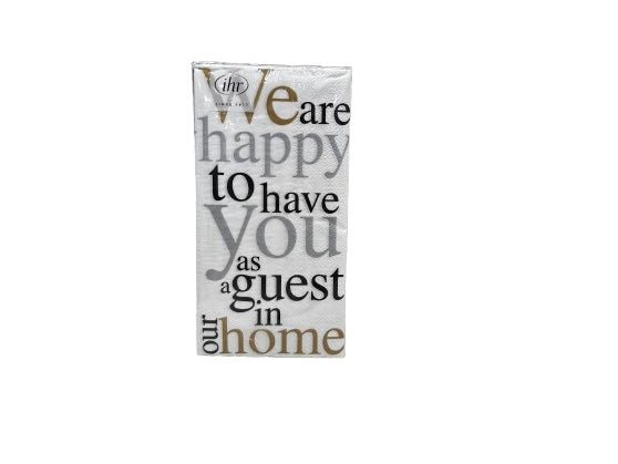 IHR Happy To Have You Paper Guest Towels Pack of 16