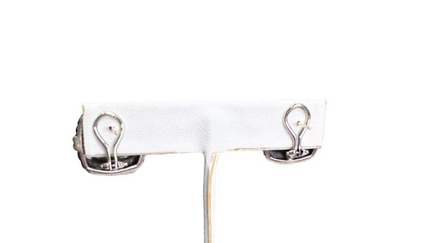 Sterling Silver & 14k Gold Garnet Cable Earrings