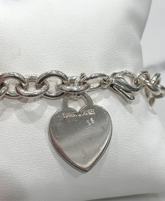 Heart Tag Charm Bracelet