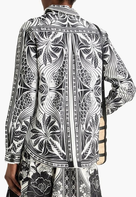 Printed Long Sleeve Blouse | X-Small | New with Tags