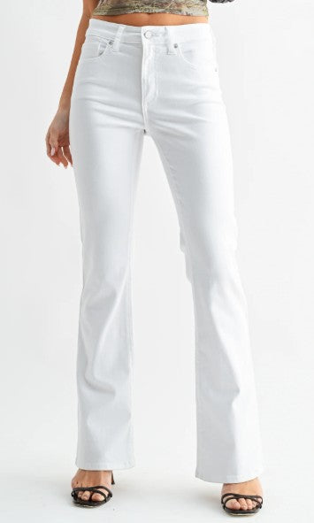 White Bootcut Jeans