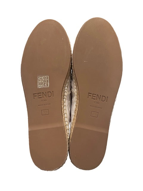FF Leather Flat Espadrilles - Size 39 (New)