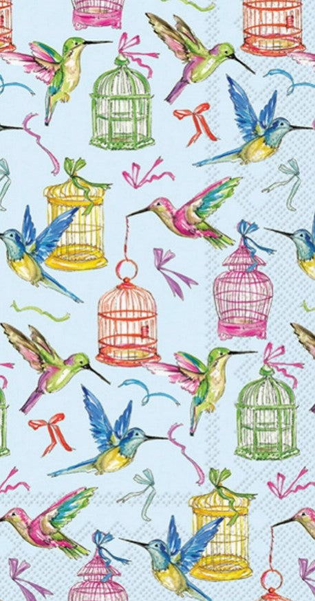IHR Birds and Cages Paper Guest Towels