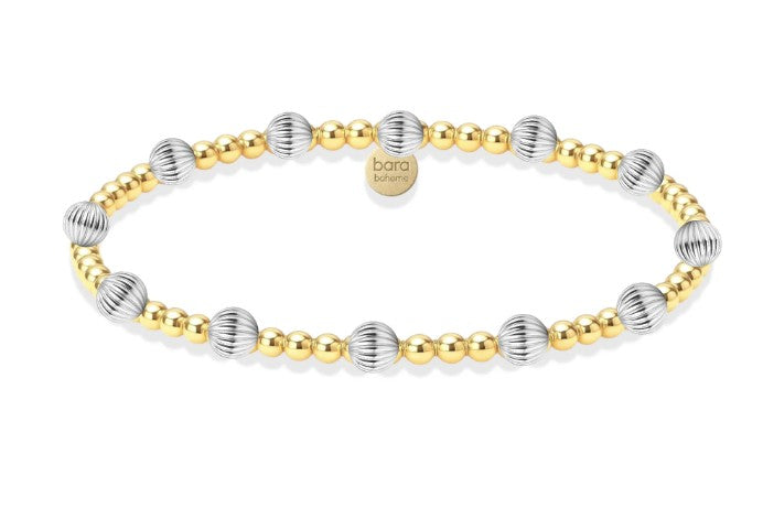 Bara Boheme KENNA 2 Tone Gold Filled Beaded Bracelet