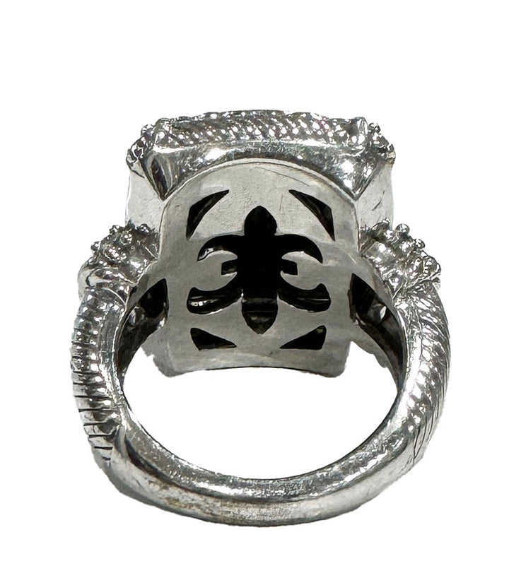 Sterling Silver and Onyx Ring - Size 6